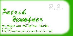 patrik humpfner business card